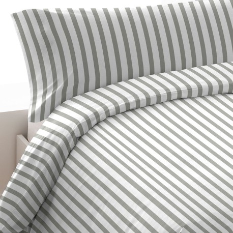 Funda nórdica algodón percal Raya Aviles verde cacería