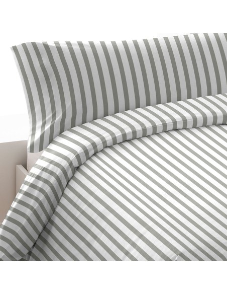 Funda nórdica algodón percal Raya Aviles verde cacería