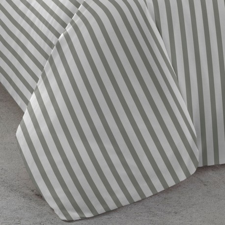 Funda nórdica algodón percal Raya Aviles verde cacería