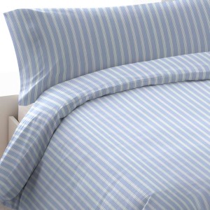 Funda nórdica algodón percal Raya Marsella indigo 2