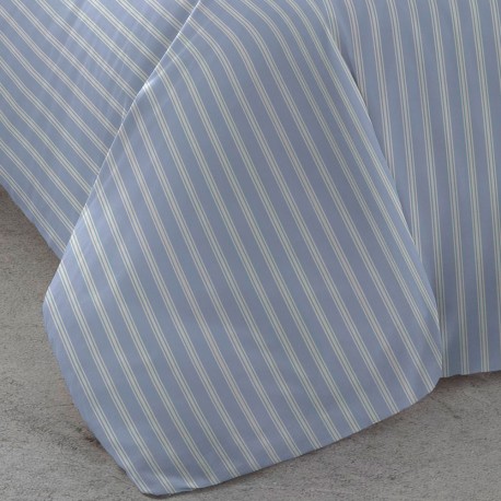 Funda nórdica algodón percal Raya Marsella indigo