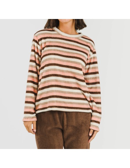 Pijama coral Raya Norma chocolate