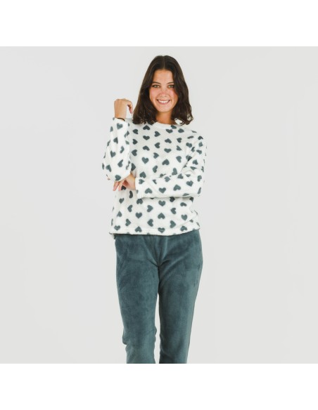 Pijama coral Praga azul