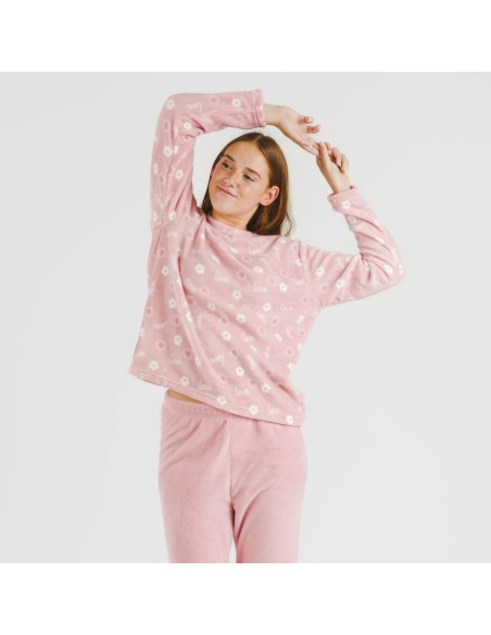 Pijama coral Vickie rosa palo