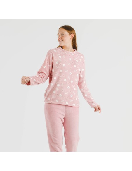 Pijama coral Vickie rosa palo