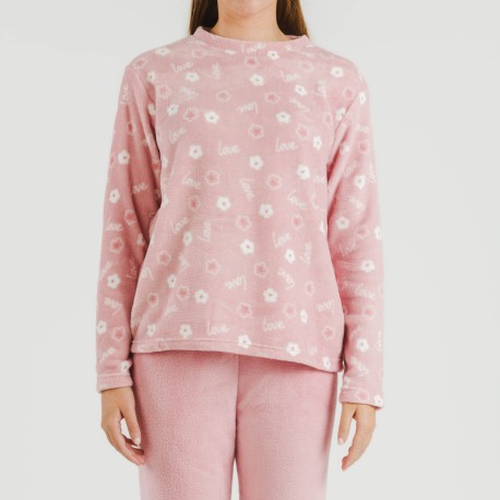 Pijama coral Vickie rosa palo