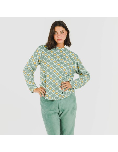 Pijama coral Ilena verde
