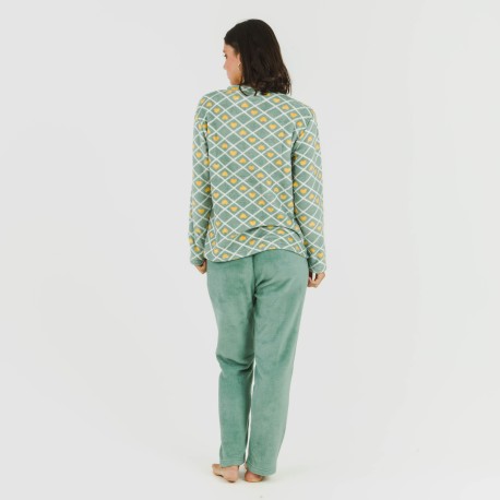 Pijama coral Ilena verde