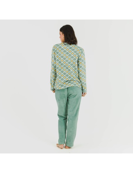 Pijama coral Ilena verde