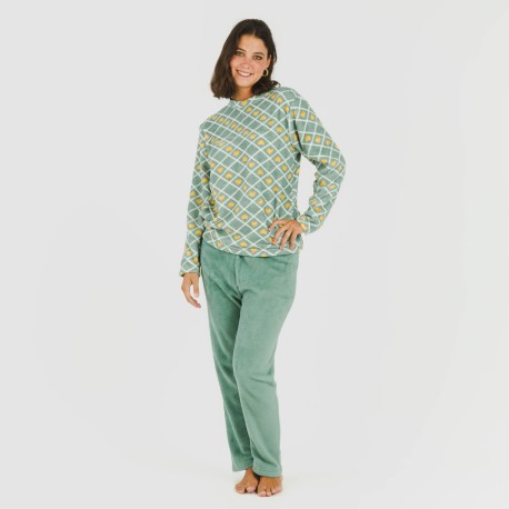 Pijama coral Ilena verde
