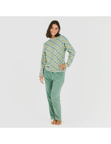 Pijama coral Ilena verde