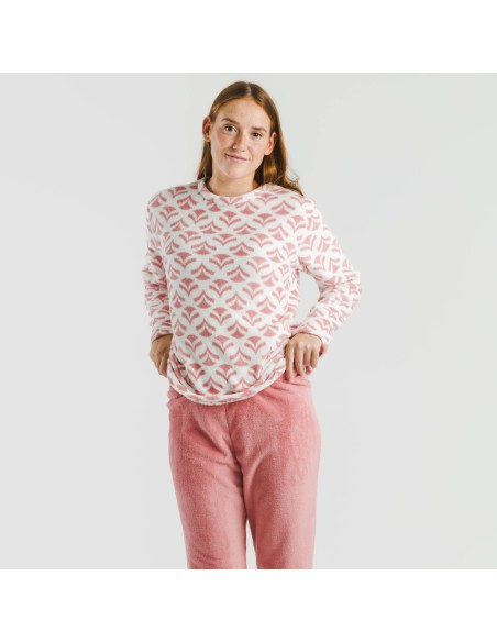 Pijama coral Etea malva