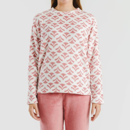 Pijama coral Etea malva