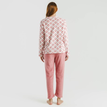 Pijama coral Etea malva