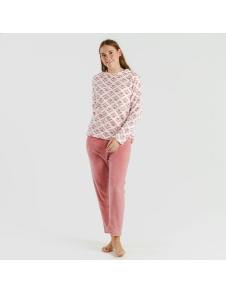 Pijama coral Etea malva