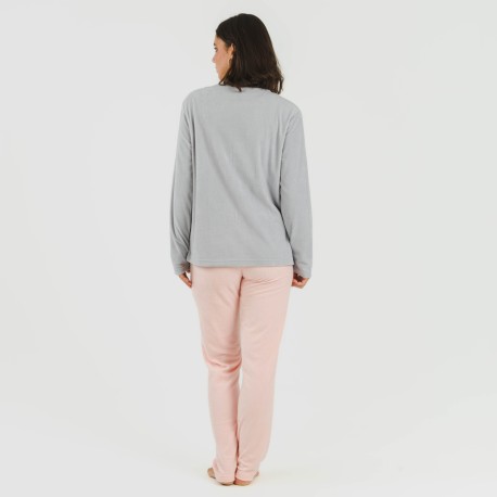 Pijama polar Gnome rosa