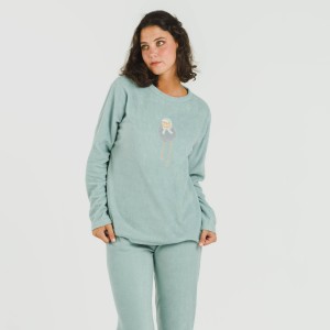 Pijama polar Frosty verde tiffany 2