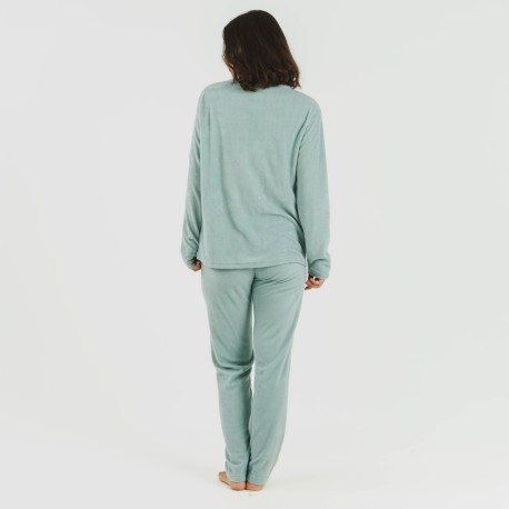Pijama polar Frosty verde tiffany