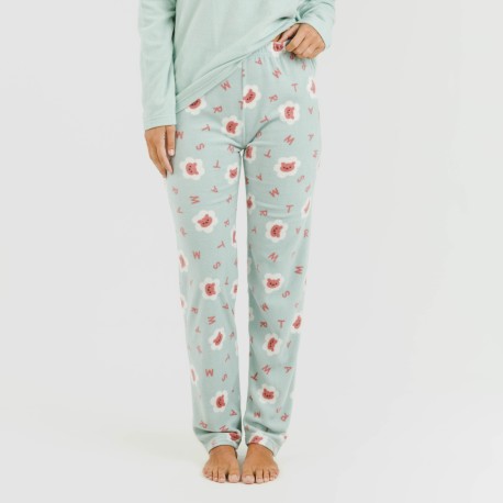 Pijama polar Nolan verde