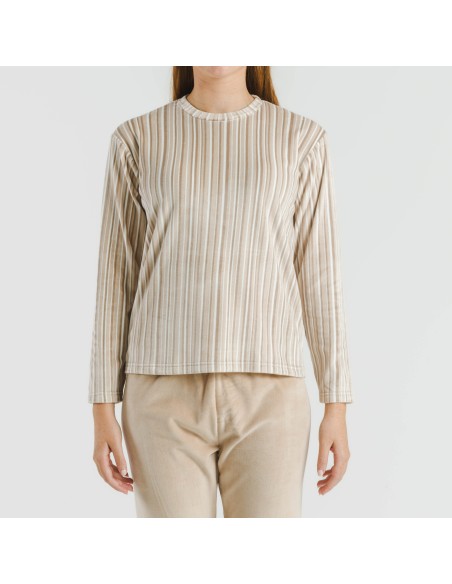 Pijama terciopelo Raya Oli beige