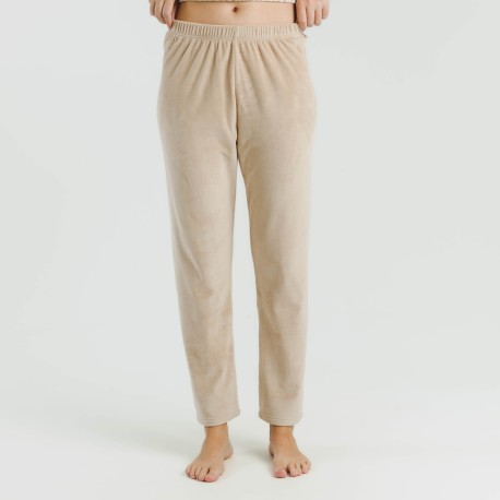 Pijama terciopelo Raya Oli beige