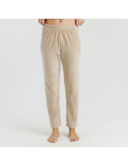 Pijama terciopelo Raya Oli beige