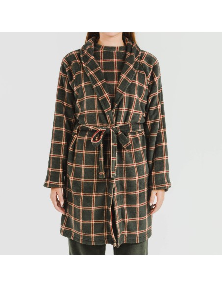 Bata coral Cuadro Nelby verde caceria