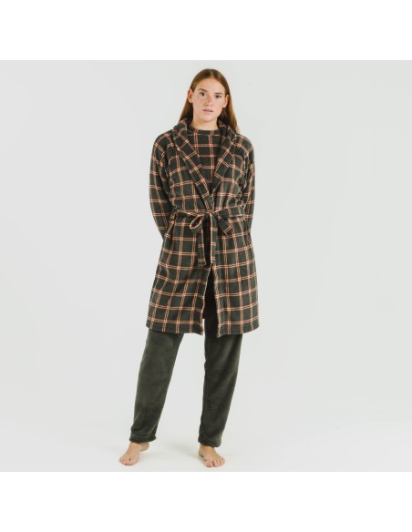 Bata coral Cuadro Nelby verde caceria