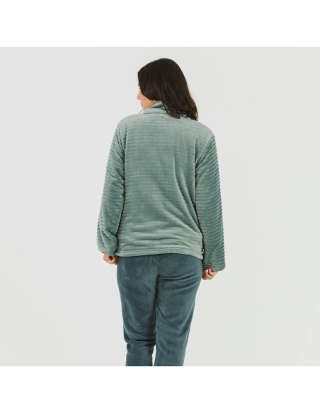 Sudadera terciopelo Raya lisa