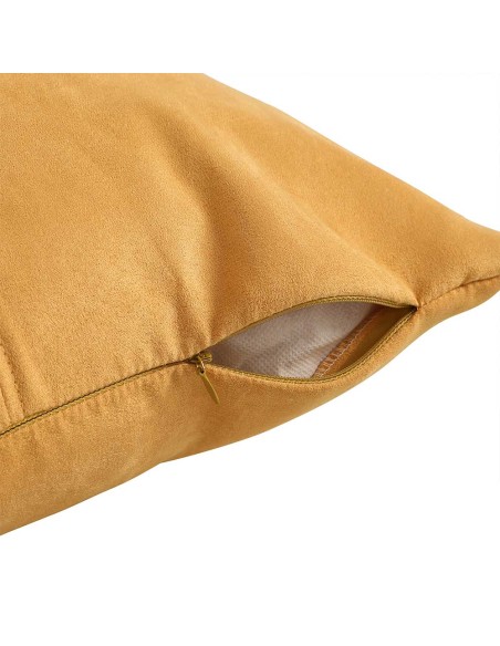 Cojín cuadrante Ante liso - funda + relleno