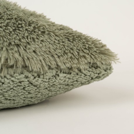 Cojín cuadrante pelo sherpa liso 45x45