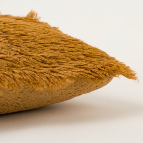 Cojín cuadrante pelo sherpa liso 45x45