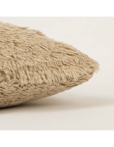 Cojín cuadrante pelo sherpa liso 45x45