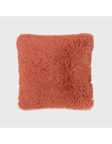 Cojín cuadrante pelo sherpa liso 45x45