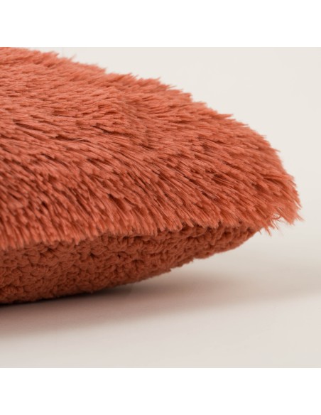 Cojín cuadrante pelo sherpa liso 45x45