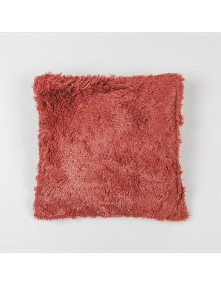 Cojín cuadrante pelo sherpa liso 45x45