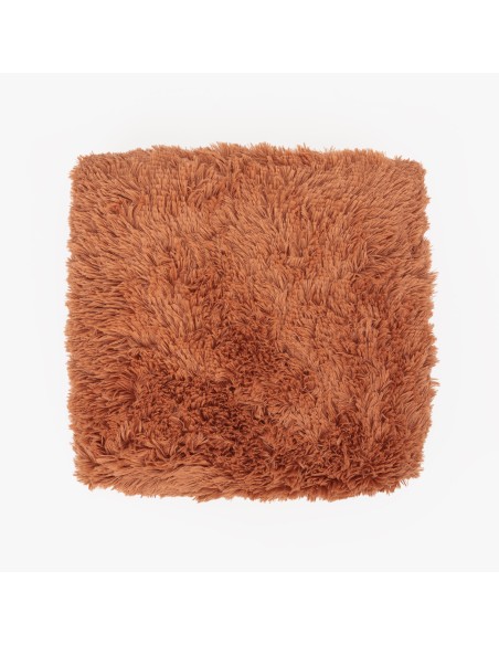 Cojín cuadrante pelo sherpa liso 45x45