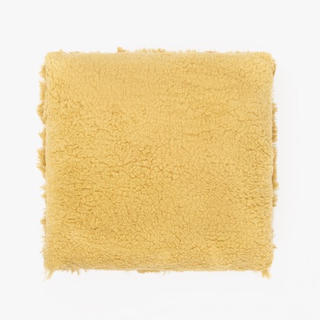 Cojín cuadrante pelo sherpa liso 45x45