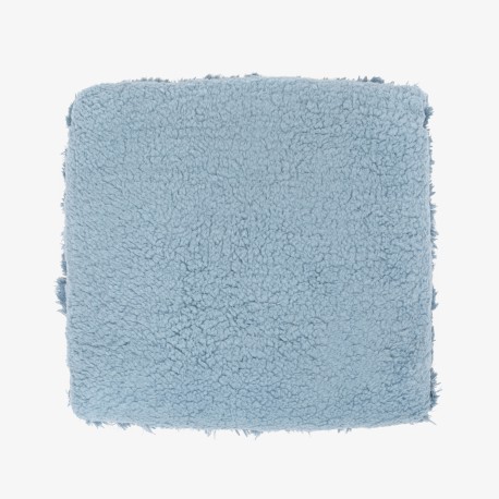 Cojín cuadrante pelo sherpa liso 45x45