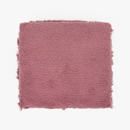 Cojín cuadrante pelo sherpa liso 45x45