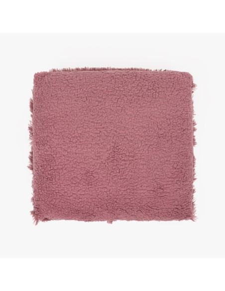 Cojín cuadrante pelo sherpa liso 45x45