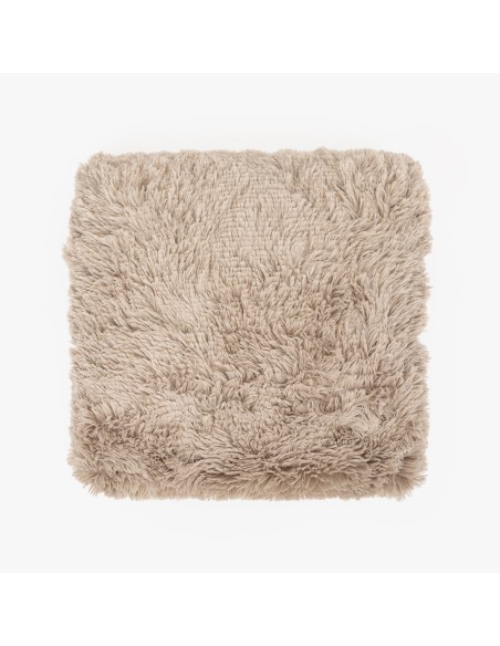 Cojín cuadrante pelo sherpa liso 45x45