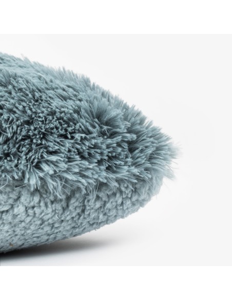 Cojín cuadrante pelo sherpa liso 45x45