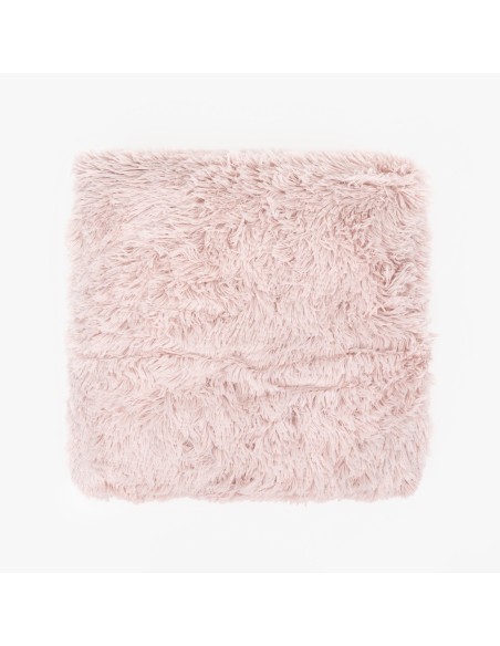 Cojín cuadrante pelo sherpa liso 45x45