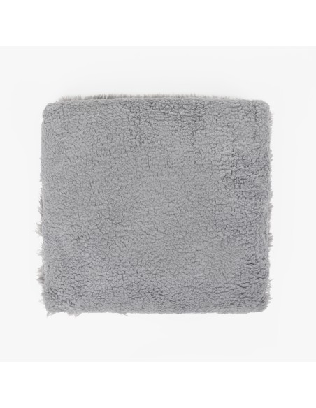 Cojín cuadrante pelo sherpa liso 45x45