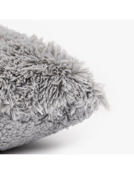 Cojín cuadrante pelo sherpa liso 45x45