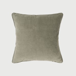 Cojín cuadrante terciopelo algodón liso - funda + relleno