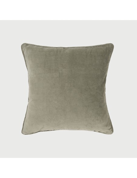 Cojín cuadrante terciopelo algodón liso - funda + relleno