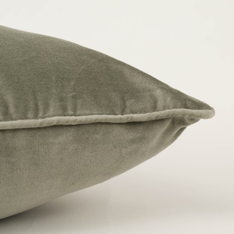 Cojín cuadrante terciopelo algodón liso - funda + relleno