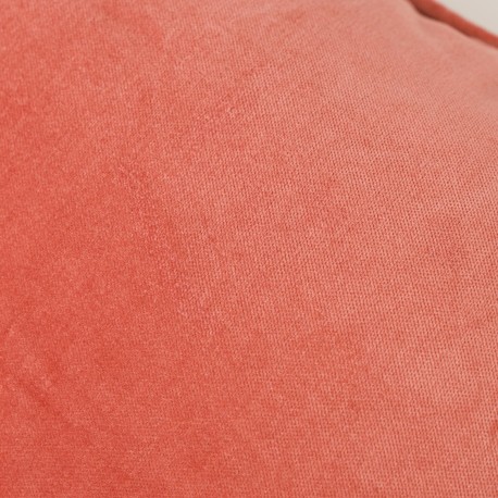 Cojín cuadrante terciopelo algodón liso - funda + relleno